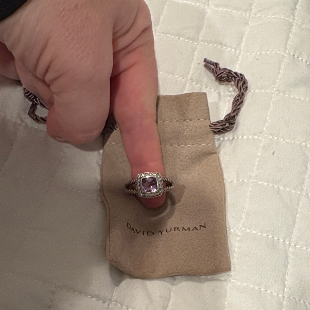David Yurman Silver Ring with Lavender Stone
